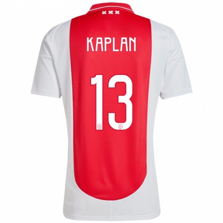 Kandiny Niño Camiseta Ahmetcan Kaplan #13 Rojo Blanco 1ª Equipación 2024/25 La Camisa Chile