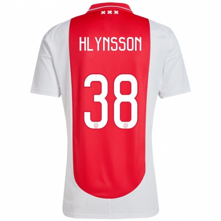 Kandiny Niño Camiseta Kristian Hlynsson #38 Rojo Blanco 1ª Equipación 2024/25 La Camisa Chile