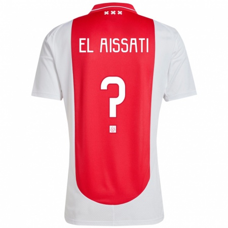 Kandiny Niño Camiseta Yasser El Aissati #0 Rojo Blanco 1ª Equipación 2024/25 La Camisa Chile