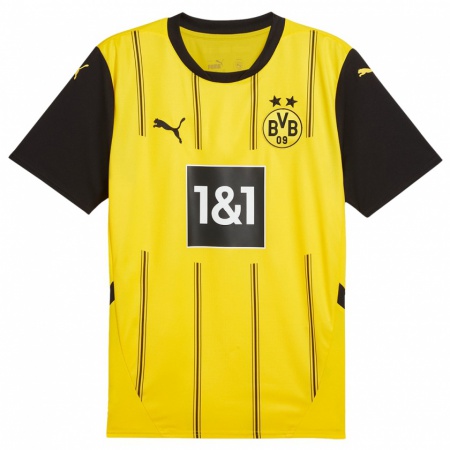 Kandiny Niño Camiseta Julian Hettwer #20 Amarillo Negro 1ª Equipación 2024/25 La Camisa Chile