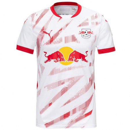 Kandiny Niño Camiseta Franz Hantschmann #1 Blanco Rojo 1ª Equipación 2024/25 La Camisa Chile