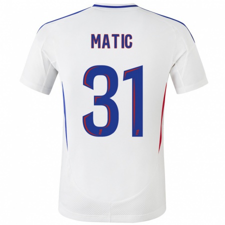 Kandiny Niño Camiseta Nemanja Matic #31 Blanco Azul 1ª Equipación 2024/25 La Camisa Chile