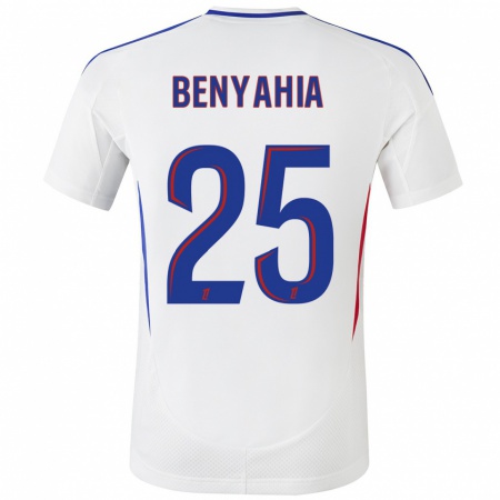 Kandiny Niño Camiseta Ines Benyahia #25 Blanco Azul 1ª Equipación 2024/25 La Camisa Chile