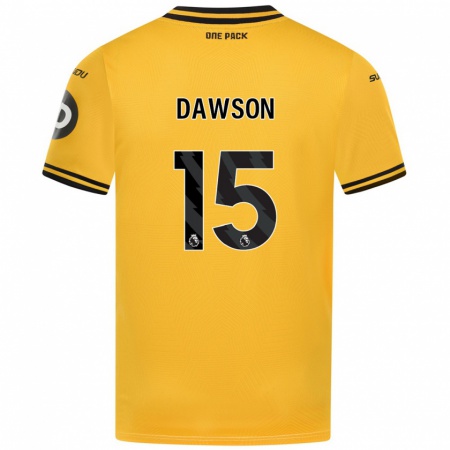 Kandiny Niño Camiseta Craig Dawson #15 Amarillo 1ª Equipación 2024/25 La Camisa Chile