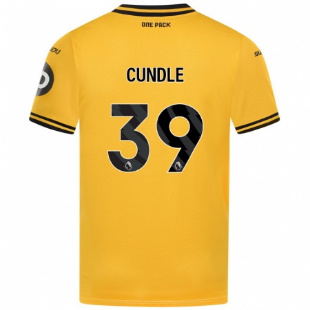 Kandiny Niño Camiseta Luke Cundle #39 Amarillo 1ª Equipación 2024/25 La Camisa Chile