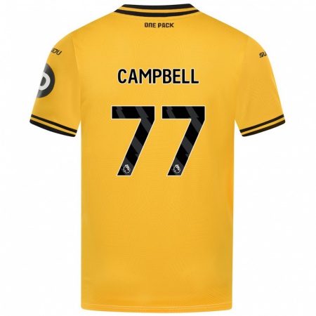 Kandiny Niño Camiseta Chem Campbell #77 Amarillo 1ª Equipación 2024/25 La Camisa Chile