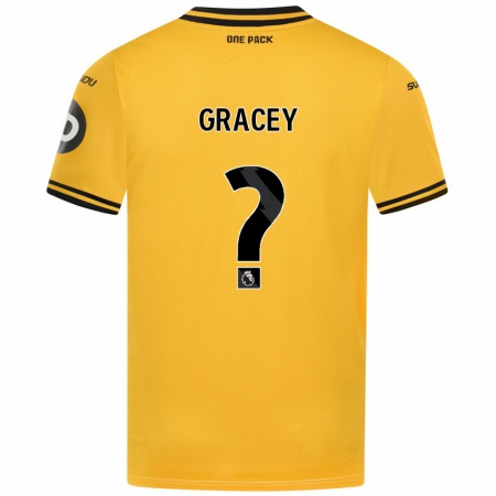 Kandiny Niño Camiseta Josh Gracey #0 Amarillo 1ª Equipación 2024/25 La Camisa Chile