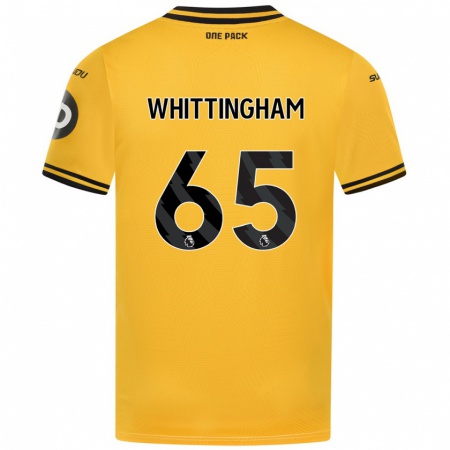 Kandiny Niño Camiseta Matthew Whittingham #65 Amarillo 1ª Equipación 2024/25 La Camisa Chile