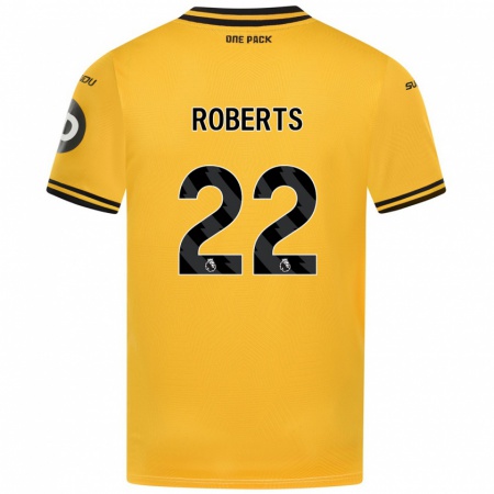 Kandiny Niño Camiseta Beth Roberts #22 Amarillo 1ª Equipación 2024/25 La Camisa Chile