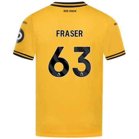 Kandiny Niño Camiseta Nathan Fraser #63 Amarillo 1ª Equipación 2024/25 La Camisa Chile