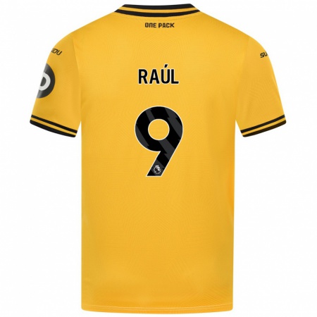 Kandiny Niño Camiseta Raul Jimenez #9 Amarillo 1ª Equipación 2024/25 La Camisa Chile