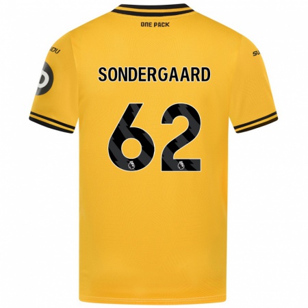 Kandiny Niño Camiseta Andreas Sondergaard #62 Amarillo 1ª Equipación 2024/25 La Camisa Chile