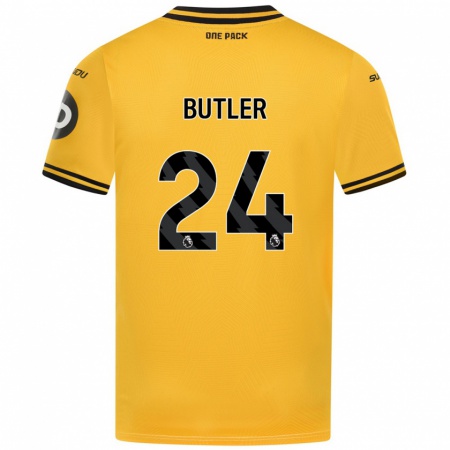 Kandiny Niño Camiseta Elli Butler #24 Amarillo 1ª Equipación 2024/25 La Camisa Chile