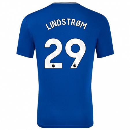 Kandiny Niño Camiseta Jesper Lindstrøm #29 Azul Con 1ª Equipación 2024/25 La Camisa Chile