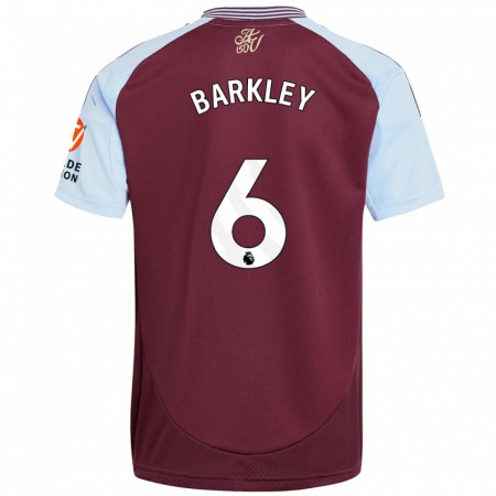 Kandiny Niño Camiseta Ross Barkley #6 Borgoña Azul Cielo 1ª Equipación 2024/25 La Camisa Chile