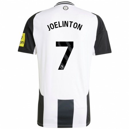 Kandiny Niño Camiseta Joelinton #7 Blanco Negro 1ª Equipación 2024/25 La Camisa Chile