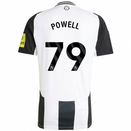 Kandiny Niño Camiseta Rory Powell #79 Blanco Negro 1ª Equipación 2024/25 La Camisa Chile