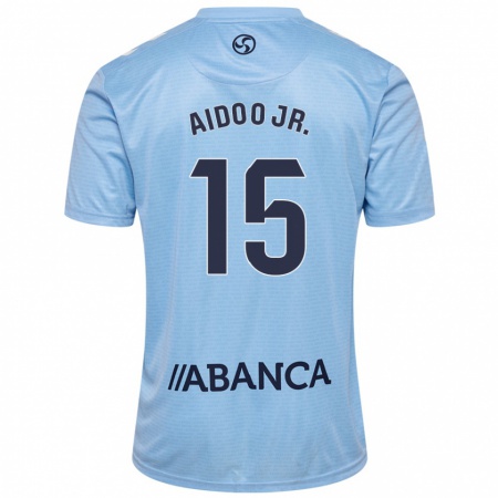 Kandiny Niño Camiseta Joseph Aidoo #15 Azul Cielo 1ª Equipación 2024/25 La Camisa Chile