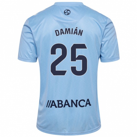 Kandiny Niño Camiseta Damián Rodríguez #25 Azul Cielo 1ª Equipación 2024/25 La Camisa Chile