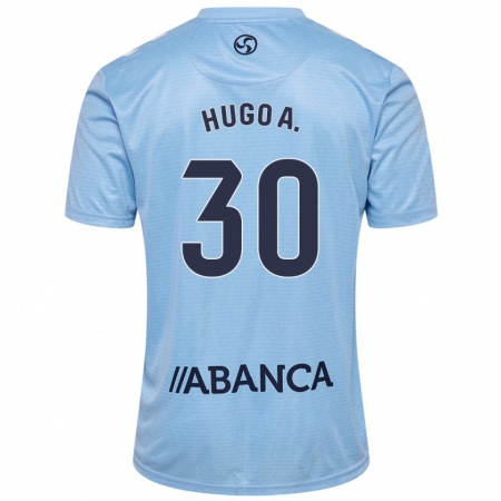 Kandiny Niño Camiseta Hugo Álvarez #30 Azul Cielo 1ª Equipación 2024/25 La Camisa Chile