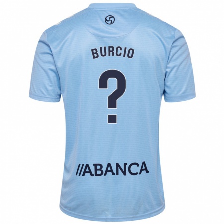 Kandiny Niño Camiseta Hugo Burcio #0 Azul Cielo 1ª Equipación 2024/25 La Camisa Chile