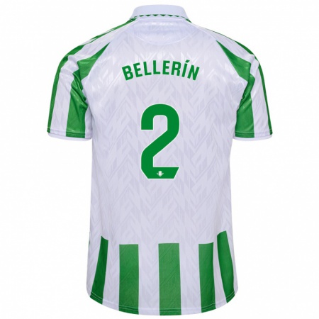 Kandiny Niño Camiseta Héctor Bellerín #2 Verde Rayas Blancas 1ª Equipación 2024/25 La Camisa Chile