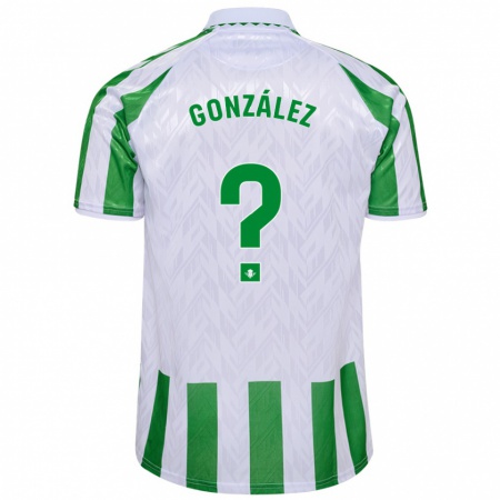 Kandiny Niño Camiseta Manu González #0 Verde Rayas Blancas 1ª Equipación 2024/25 La Camisa Chile