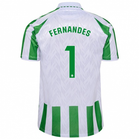 Kandiny Niño Camiseta Guilherme Fernandes #1 Verde Rayas Blancas 1ª Equipación 2024/25 La Camisa Chile