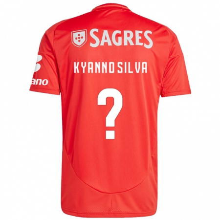 Kandiny Niño Camiseta Kyanno Silva #0 Rojo Blanco 1ª Equipación 2024/25 La Camisa Chile