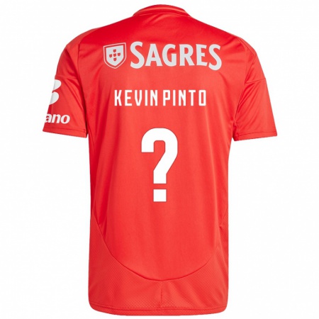 Kandiny Niño Camiseta Kevin Pinto #0 Rojo Blanco 1ª Equipación 2024/25 La Camisa Chile