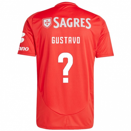 Kandiny Niño Camiseta Gustavo Ferreira #0 Rojo Blanco 1ª Equipación 2024/25 La Camisa Chile