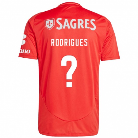 Kandiny Niño Camiseta Miguel Rodrigues #0 Rojo Blanco 1ª Equipación 2024/25 La Camisa Chile