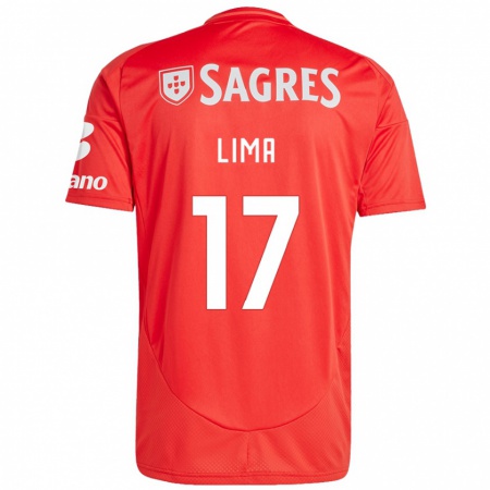 Kandiny Niño Camiseta Ivan Lima #17 Rojo Blanco 1ª Equipación 2024/25 La Camisa Chile