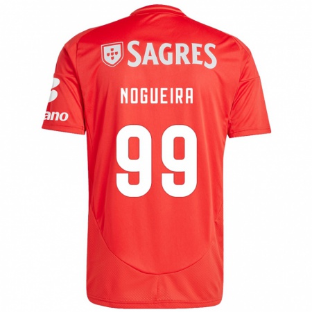 Kandiny Niño Camiseta Beatriz Nogueira #99 Rojo Blanco 1ª Equipación 2024/25 La Camisa Chile