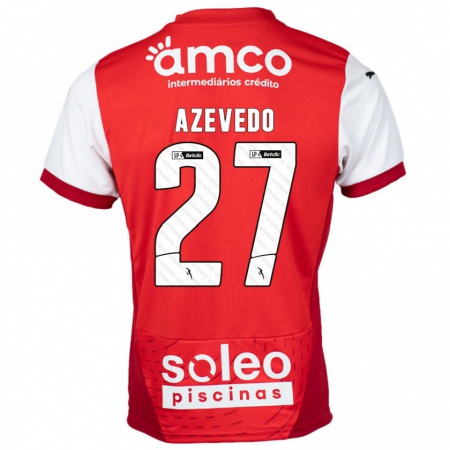 Kandiny Niño Camiseta Mariana Azevedo #27 Rojo Blanco 1ª Equipación 2024/25 La Camisa Chile