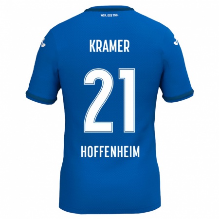 Kandiny Niño Camiseta Emil Kramer #21 Azul Real 1ª Equipación 2024/25 La Camisa Chile