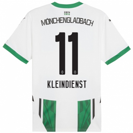 Kandiny Niño Camiseta Tim Kleindienst #11 Blanco Verde 1ª Equipación 2024/25 La Camisa Chile