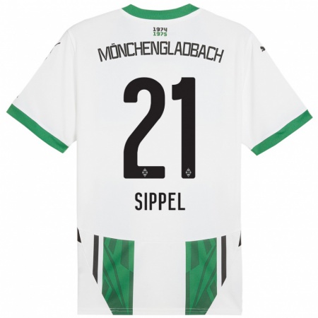 Kandiny Niño Camiseta Tobias Sippel #21 Blanco Verde 1ª Equipación 2024/25 La Camisa Chile