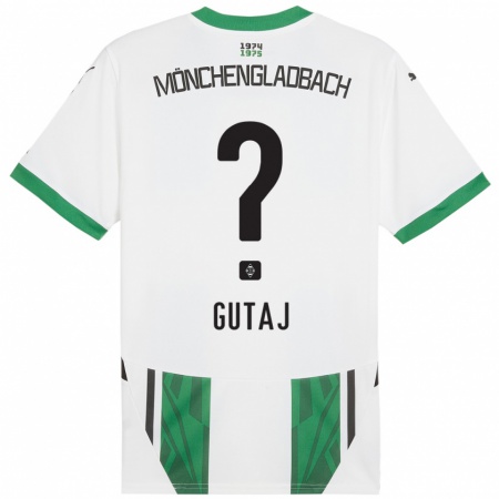 Kandiny Niño Camiseta Lindsay Gutaj #0 Blanco Verde 1ª Equipación 2024/25 La Camisa Chile