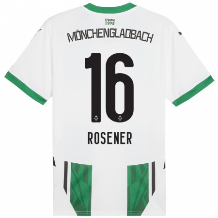 Kandiny Niño Camiseta Chiara Rösener #16 Blanco Verde 1ª Equipación 2024/25 La Camisa Chile