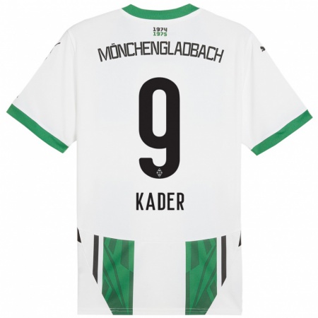 Kandiny Niño Camiseta Cagatay Kader #9 Blanco Verde 1ª Equipación 2024/25 La Camisa Chile