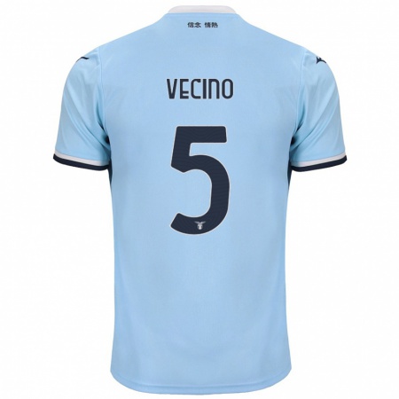 Kandiny Niño Camiseta Matías Vecino #5 Azul 1ª Equipación 2024/25 La Camisa Chile