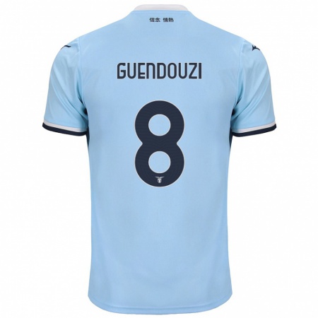 Kandiny Niño Camiseta Mattéo Guendouzi #8 Azul 1ª Equipación 2024/25 La Camisa Chile