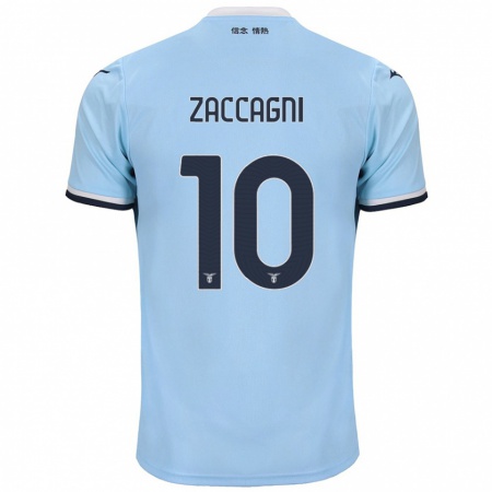 Kandiny Niño Camiseta Mattia Zaccagni #10 Azul 1ª Equipación 2024/25 La Camisa Chile