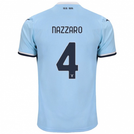 Kandiny Niño Camiseta Marco Nazzaro #4 Azul 1ª Equipación 2024/25 La Camisa Chile