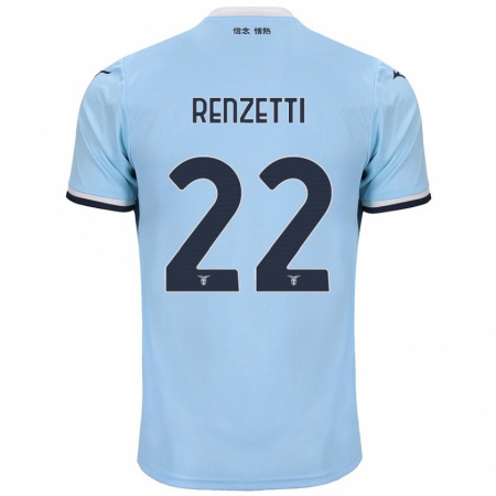 Kandiny Niño Camiseta Davide Renzetti #22 Azul 1ª Equipación 2024/25 La Camisa Chile