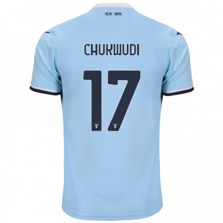 Kandiny Niño Camiseta Ogonna Chukwudi #17 Azul 1ª Equipación 2024/25 La Camisa Chile