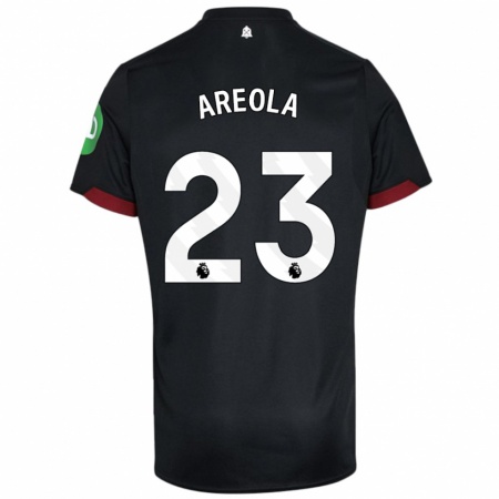 Kandiny Niño Camiseta Alphonse Areola #23 Negro Blanco 2ª Equipación 2024/25 La Camisa Chile