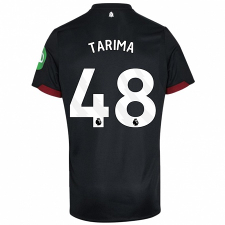 Kandiny Niño Camiseta Sean Tarima #48 Negro Blanco 2ª Equipación 2024/25 La Camisa Chile