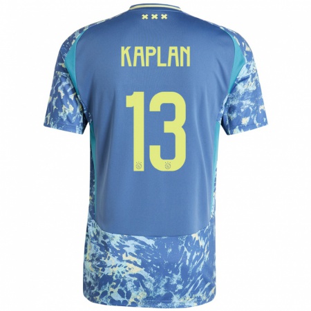 Kandiny Niño Camiseta Ahmetcan Kaplan #13 Gris Azul Amarillo 2ª Equipación 2024/25 La Camisa Chile